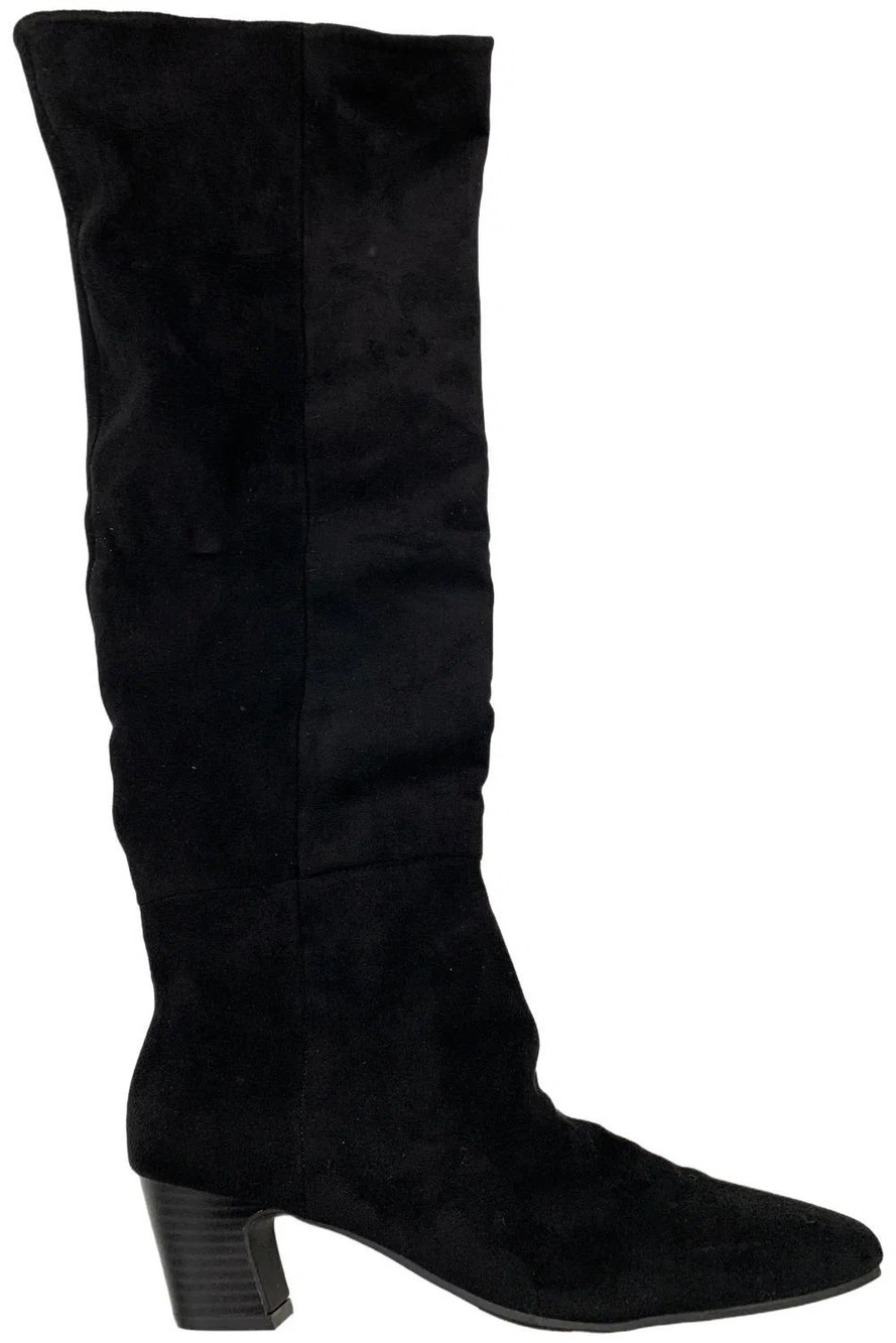 DV by Dolce Vita Women's Stryker Tall Shaft Suede Boots Black - Medium